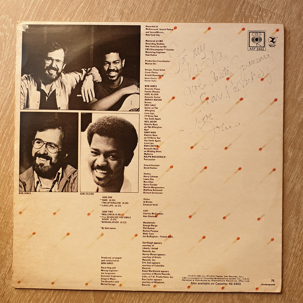 Bob James  Earl Klugh ‎– One On One Vinyl LP Record Opened Very –  C-Plan Audio