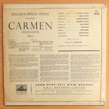 Carmen Highlights - Bizet, Sadler's Wells Opera Company, Sir Colin Davis – Vinyl LP Record - Very-Good+ Quality (VG+)