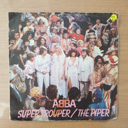 ABBA – Super Trouper / The Piper - Vinyl 7" Record - Very-Good+ Quality (VG+) (Aryeh)