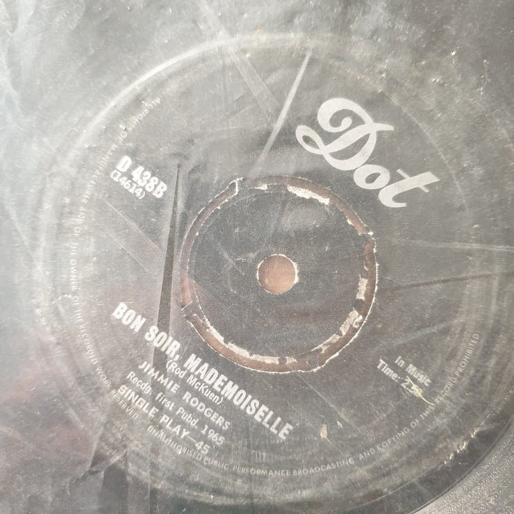 Jimmie Rodgers - My Friends are Gonna be Strangers - Vinyl 7" Record - Very-Good Quality (VG)  (verry7)