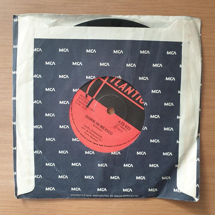 Carl Simmons  – King Of Rock 'N Roll - Vinyl 7" Record - Very-Good Quality (VG)  (verry7)