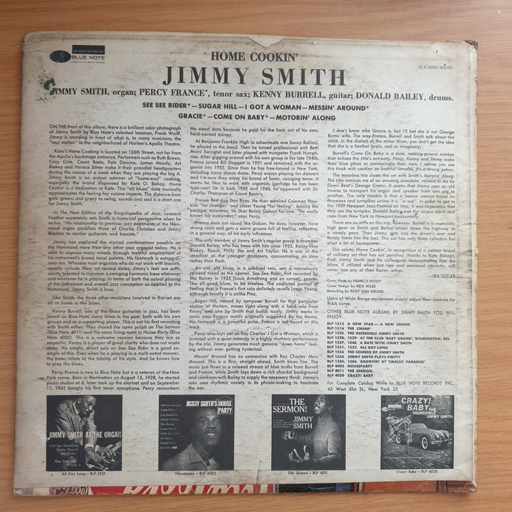 Jimmy Smith - The Incredible Jimmy Smith – Home Cookin' - Vinyl LP Record - Good Quality (G) (Goodd)