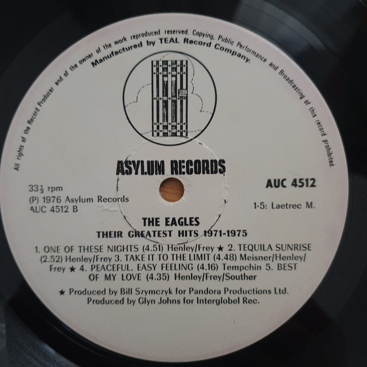 Eagles ‎– Their Greatest Hits 1971-1975 (Rhodesia - Rare) - Vinyl LP Record - Very-Good+ Quality (VG+)