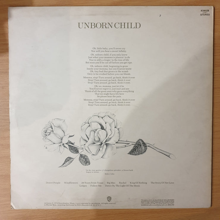 Seals & Crofts ‎– Unborn Child with Lyrics Inner - Vinyl LP Record - Very-Good+ Quality (VG+)