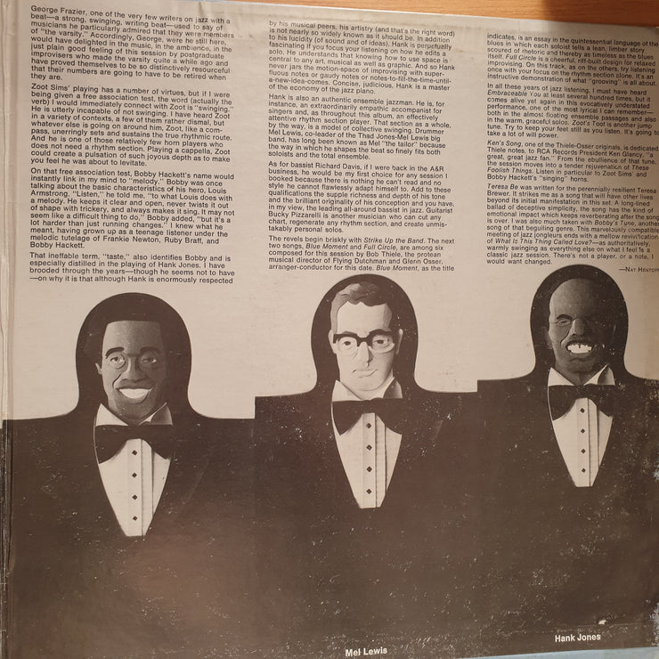 Strike Up The Band – Bobby Hackett, Zoot Sims, Bucky Pizzarelli, Richard Davis, Mel Lewis & Hank Jones – Vinyl LP Record - Very-Good+ Quality (VG+) (verygoodplus)