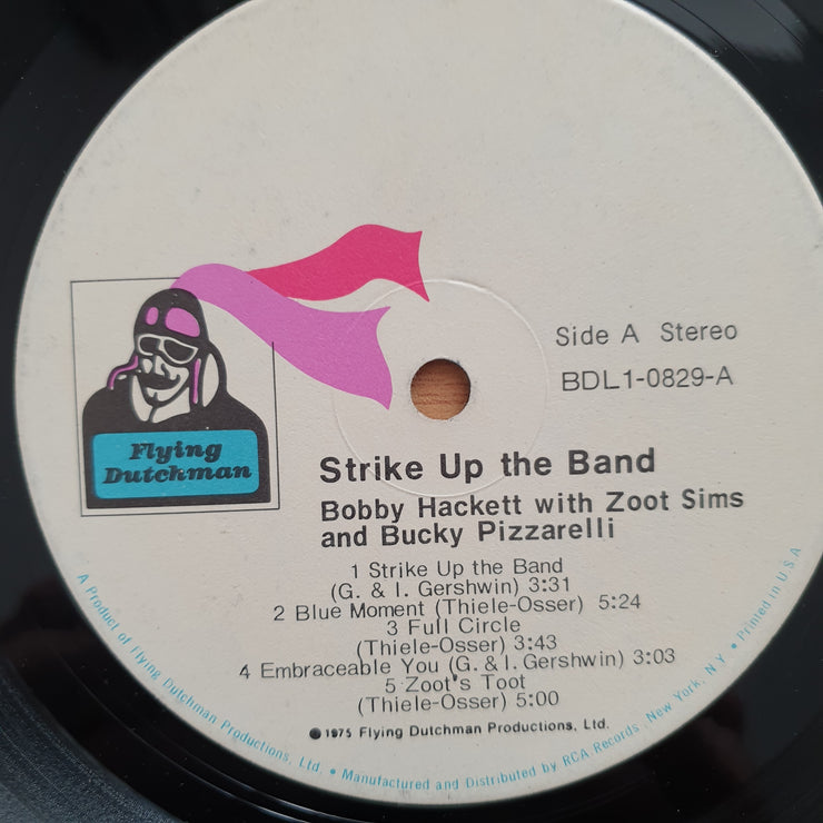 Strike Up The Band – Bobby Hackett, Zoot Sims, Bucky Pizzarelli, Richard Davis, Mel Lewis & Hank Jones – Vinyl LP Record - Very-Good+ Quality (VG+) (verygoodplus)
