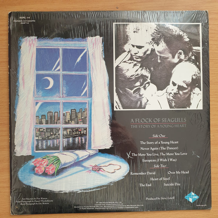 A Flock Of Seagulls ‎– The Story Of A Young Heart -  Vinyl LP Record  - Very-Good+ Quality (VG+)