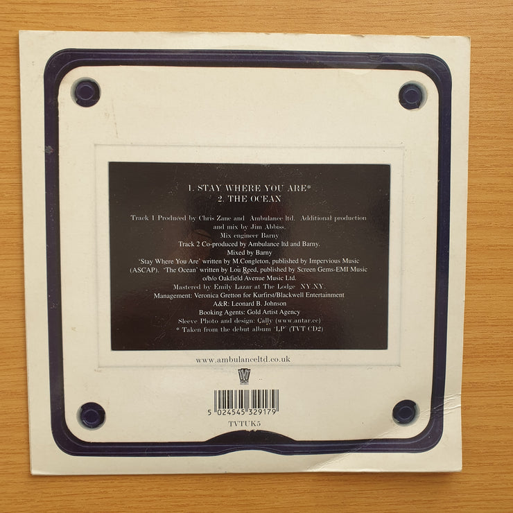 Ambulance LTD – Stay Where You Are - Vinyl 7" Record - Very-Good+ Quality (VG+) (verygoodplus7)