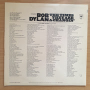 Bob Dylan ‎– The Times They Are A-Changin' (US) with Lyrics sheet - Vinyl Record - Opened  - Very-Good+ Quality (VG+)