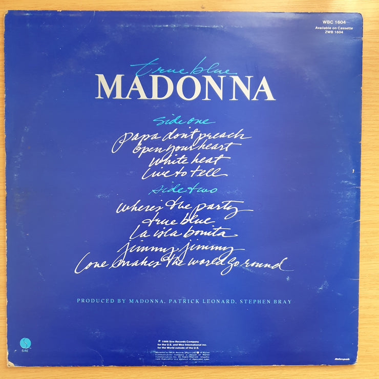 Madonna – True Blue - Vinyl LP Record - Very-Good Quality (VG) (verry)