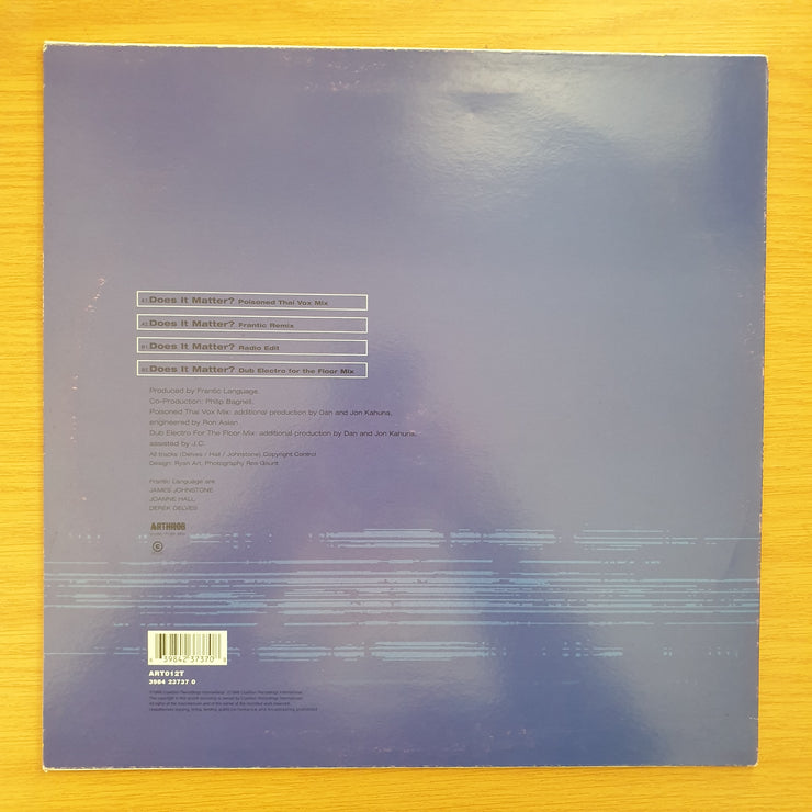Frantic Language – Does It Matter? -  Vinyl LP Record - Very-Good+ Quality (VG+)