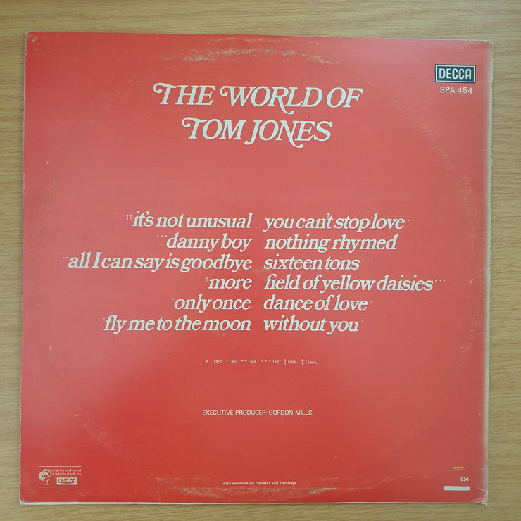 Tom Jones - The World of Tom Jones -  Vinyl LP Record - Very-Good+ Quality (VG+)