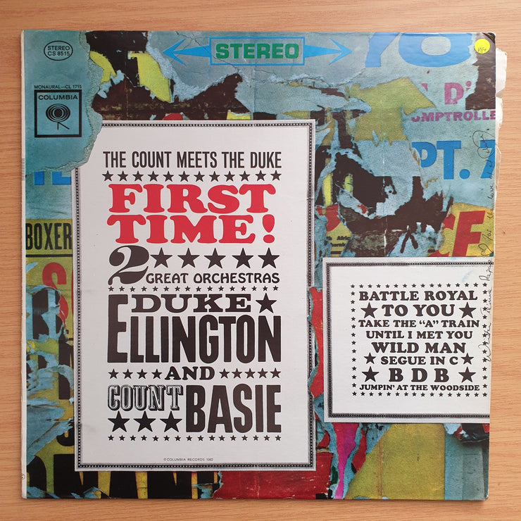 Duke Ellington And Count Basie – First Time! The Count Meets The Duke - Vinyl LP Record - Very-Good+ Quality (VG+)