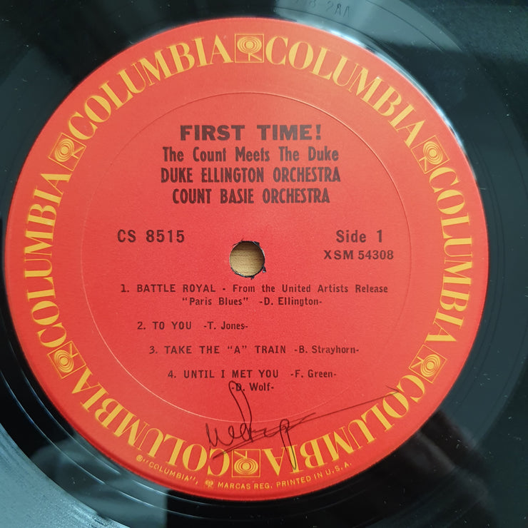 Duke Ellington And Count Basie – First Time! The Count Meets The Duke - Vinyl LP Record - Very-Good+ Quality (VG+)