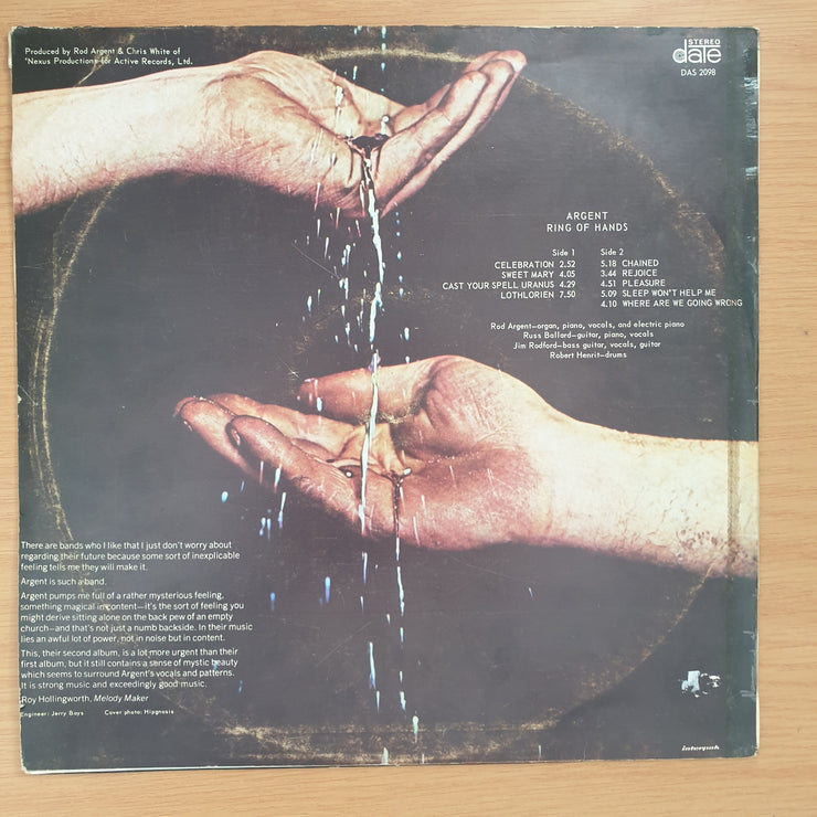 Argent – Ring Of Hands - Vinyl LP Record - Very-Good+ Quality (VG+)