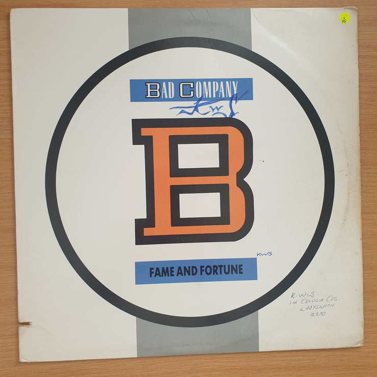Bad Company – Fame And Fortune - Vinyl LP Record - Very-Good Quality (VG) (vgood)