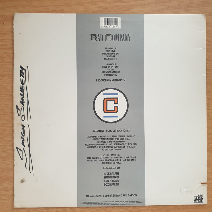 Bad Company – Fame And Fortune - Vinyl LP Record - Very-Good Quality (VG) (vgood)