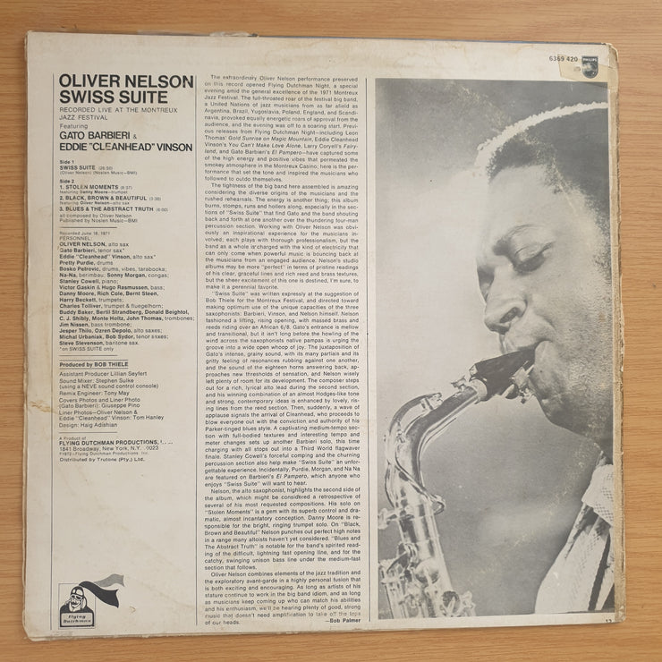 Oliver Nelson – Swiss Suite - Vinyl LP Record - Very-Good Quality (VG) (vgood)