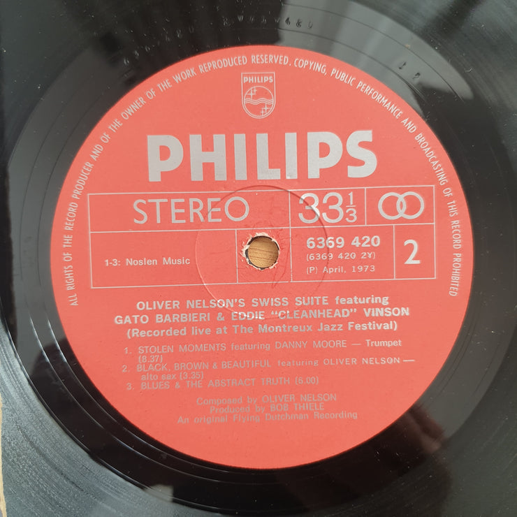 Oliver Nelson – Swiss Suite - Vinyl LP Record - Very-Good Quality (VG) (vgood)
