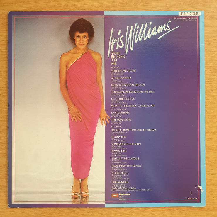 Iris Williams – You Belong To Me – Vinyl LP Record  - Very-Good+ Quality (VG+)
