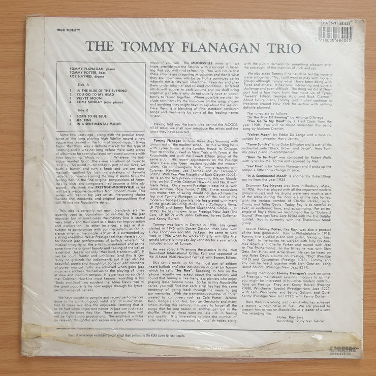 The Tommy Flanagan Trio – The Tommy Flanagan Trio - Vinyl LP Record - Very-Good Quality (VG) (vgood)