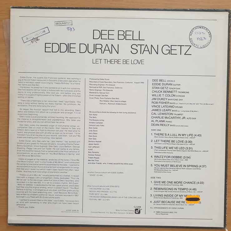 Dee Bell / Eddie Duran / Stan Getz – Let There Be Love  - Vinyl LP Record  - Very-Good+ Quality (VG+)