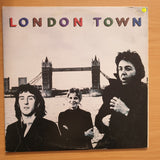 Wings (Paul McCartney) - London Town with Original Poster ‎- Vinyl LP Record - Very-Good+ Quality (VG+)