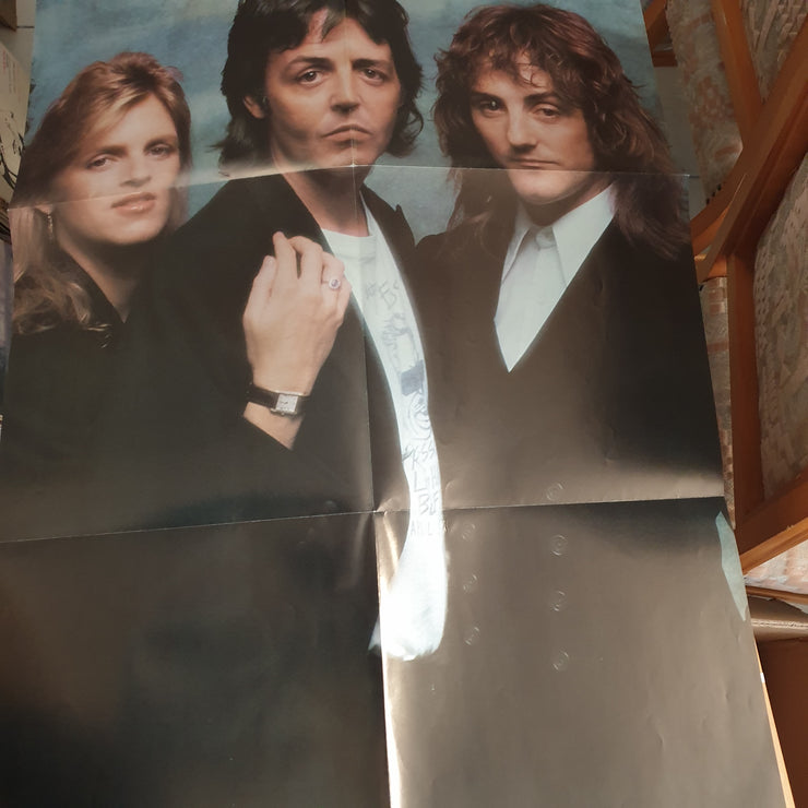 Wings (Paul McCartney) - London Town with Original Poster ‎- Vinyl LP Record - Very-Good+ Quality (VG+)