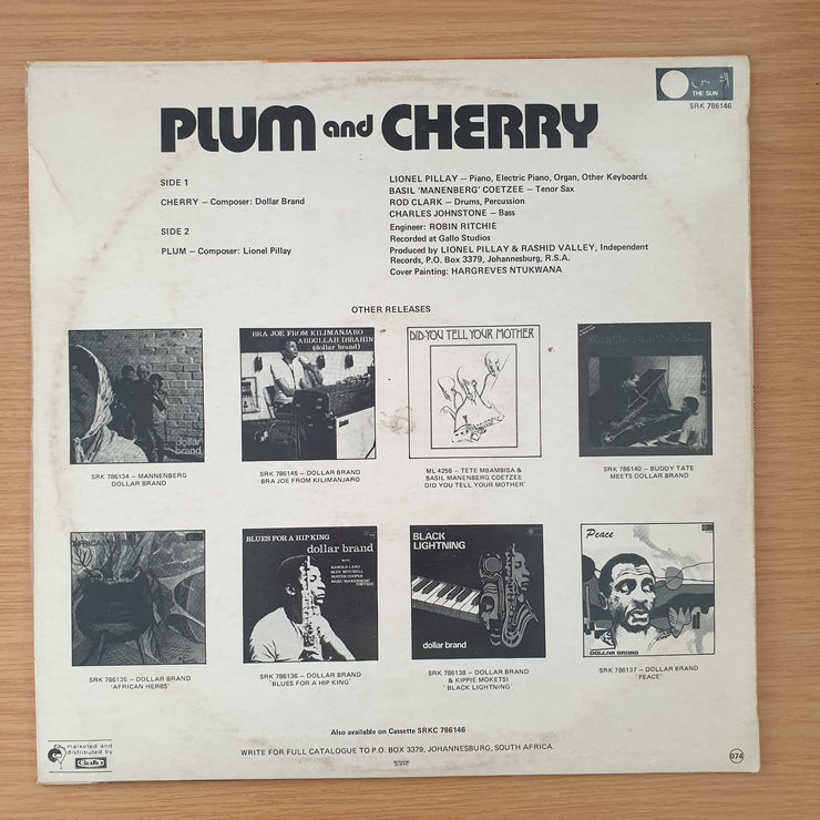 Basil Manenberg Coetzee, Lionel Pillay – Plum And Cherry - Vinyl LP Record - Very-Good+ Quality (VG+)