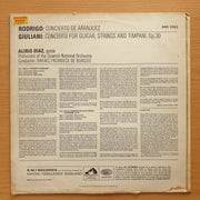 Alirio Diaz, Rodrigo, Giuliani, Rafael Frühbeck De Burgos – Concierto De Aranjuez / Concerto For Guitar, Strings And Timpani, Op. 30 – Vinyl LP Record - Very-Good Quality (VG) (verry)