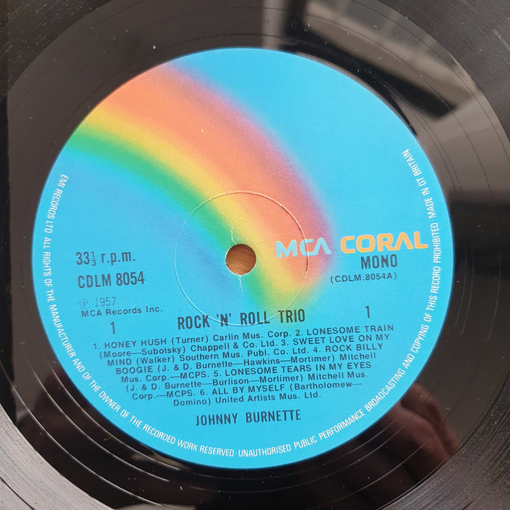 Johnny Burnette And The Rock 'N Roll Trio – Johnny Burnette And The Rock 'N Roll Trio  - Vinyl LP Record - Very-Good+ Quality (VG+)