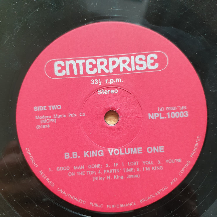 B.B. King - Volume 1 - Vinyl LP Record - Very-Good- Quality (VG-) (minus)