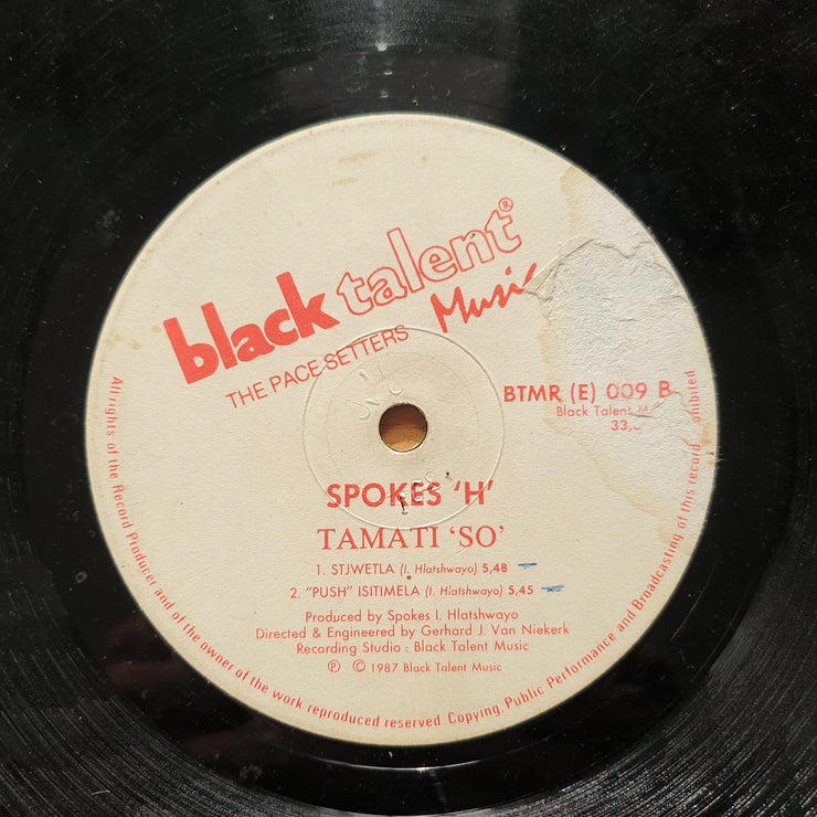 Spokes 'H' ‎– Tamati 'So' - Vinyl LP Record  - Good Quality (G) (goood)