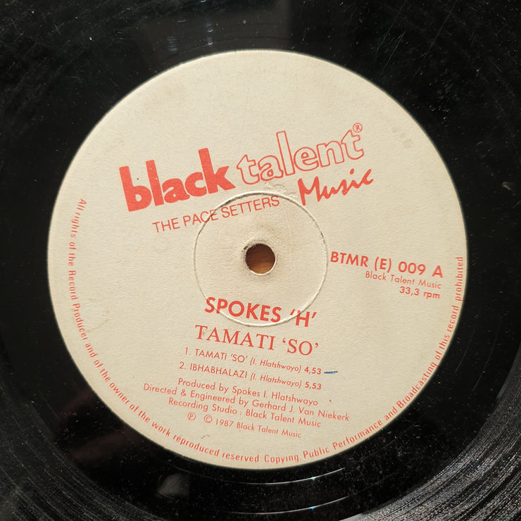 Spokes 'H' ‎– Tamati 'So' - Vinyl LP Record  - Good Quality (G) (goood)