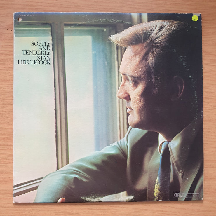 Stan Hitchcock – Softly And Tenderly - Vinyl LP Record - Very-Good+ Quality (VG+)