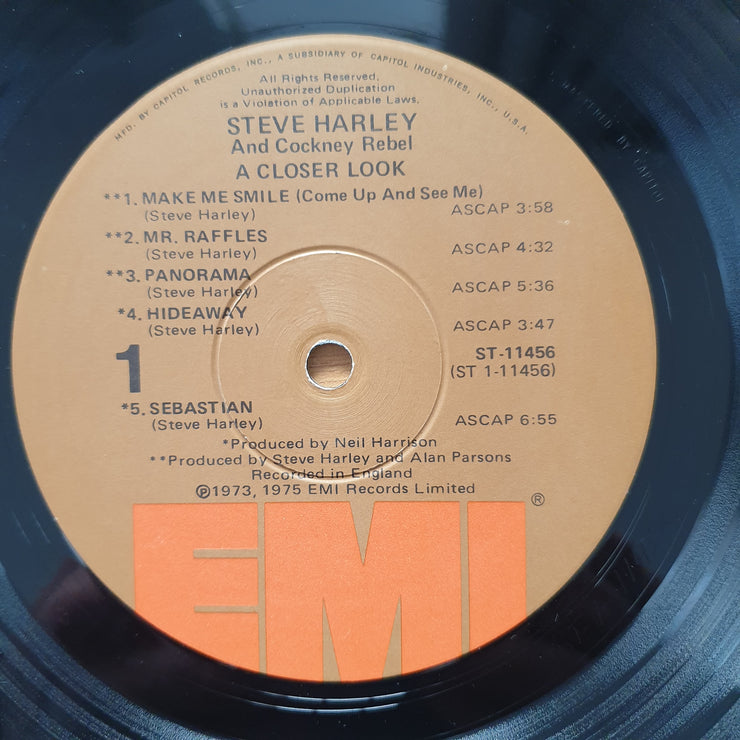 Steve Harley & Cockney Rebel – A Closer Look - Vinyl LP Record - Very-Good+ Quality (VG+)