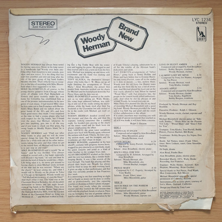 Woody Herman – Brand New - Vinyl LP Record - Very-Good+ Quality (VG+)