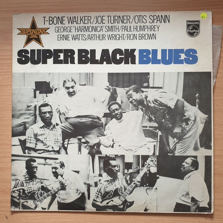 Super Black Blues Band Featuring T-Bone Walker, Big Joe Turner, Otis Spann – Super Black Blues -  Vinyl LP Record - Very-Good+ Quality (VG+)