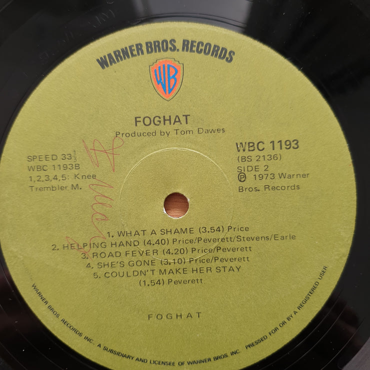 Foghat – Foghat - Vinyl LP Record - Very-Good+ Quality (VG+)