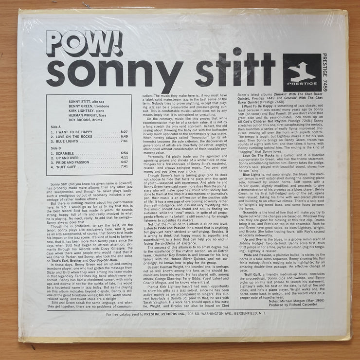 Sonny Stitt – Pow! - Vinyl LP Record - Very-Good+ Quality (VG+)