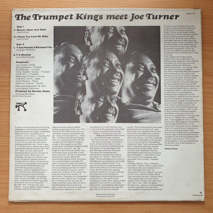 The Trumpet Kings Meet Joe Turner – The Trumpet Kings Meet Joe Turner – Vinyl LP Record - Very-Good+ Quality (VG+) (verygoodplus)