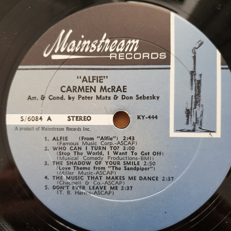 Alfie - Carmen McRae – Vinyl LP Record - Very-Good+ Quality (VG+) (verygoodplus)