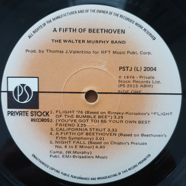 The Walter Murphy Band – A Fifth Of Beethoven – Vinyl LP Record - Very-Good+ Quality (VG+) (verygoodplus)