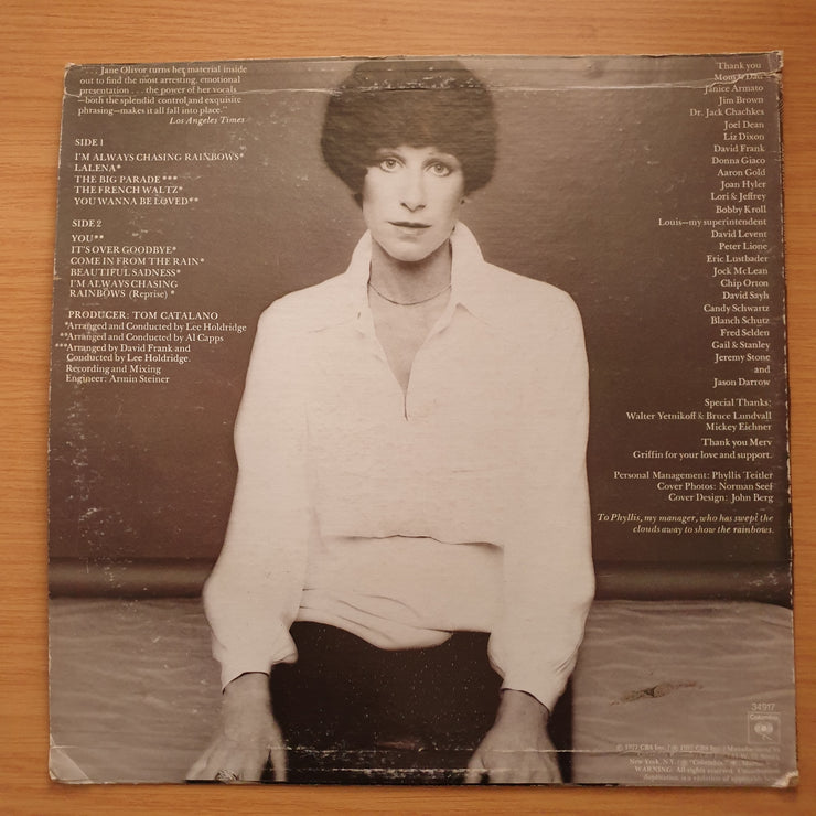 Jane Olivor – Chasing Rainbows - Vinyl LP Record - Very-Good+ Quality (VG+) (verygoodplus)
