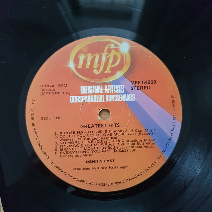 Dennis East - Greatest Hits - Vinyl LP Record - Very-Good- Quality (VG-) (minus)