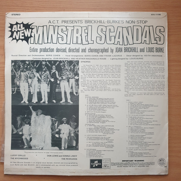 Brickhill-Burke's Non Stop Minstrel Scandals - Vinyl LP Record - Very-Good+ Quality (VG+)
