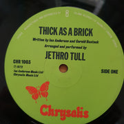 Jethro Tull – Thick As A Brick - Vinyl LP Record - Very-Good- Quality (VG-) (minus)