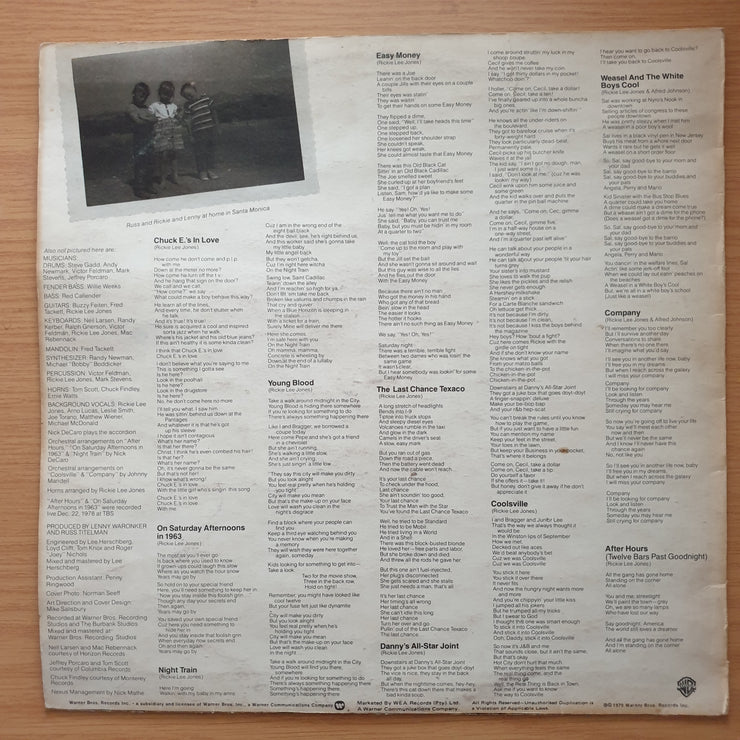 Rickie Lee Jones – Rickie Lee Jones - (Rhodesia) - Vinyl LP Record - Very-Good+ Quality (VG+) (verygoodplus)