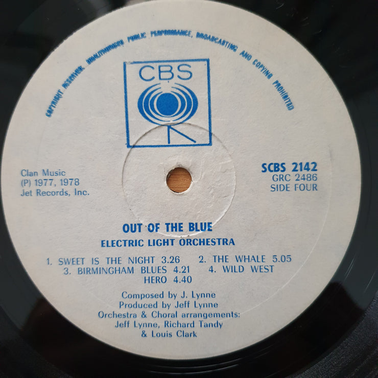 Electric Light Orchestra (ELO) – Out Of The Blue (Rhodesia/Zimbabwe) - Double Vinyl LP Record - Very-Good Quality (VG)  (verry)