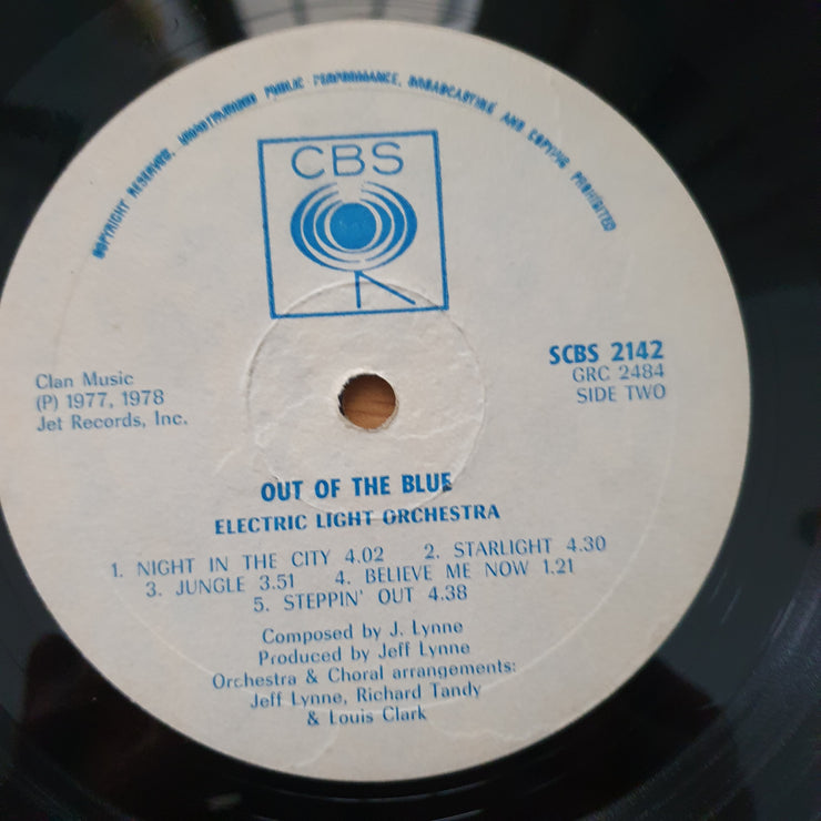 Electric Light Orchestra (ELO) – Out Of The Blue (Rhodesia/Zimbabwe) - Double Vinyl LP Record - Very-Good Quality (VG)  (verry)